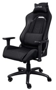 TrustGamingChairGXT714Ruya-Black,PUleather,3Darmrests,Class4gaslift,90°-180°adjustablebackrest,Strongandrobustmetalbaseframe,Includingremovableandadjustablelumbarandneckcushion,Durabledoublewheels,upto195cm,upto15