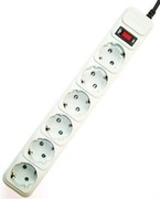GembirdSurgeProtectorSPG6-B-10C,6Sockets,3.0m,upto250VAC,16A,safetyclassIP20,Grey