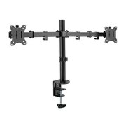 BrateckLDT42-C024DualMonitorsSteelArticulatingMonitorArm,for2monitors,Clamp-on,17"-32",+45°~-45°tilt;+90°~-90°swivel;360°rotate,VESA:75x75,100x100,ArmExtend:390mm,WeightCapacityperscreen8Kg