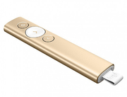 "PresenterLogitechSpotlight,3buttons,Range:30m,Bluetooth/2.4Ghz,85mAh,Gold,P/N910-004862-https://www.logitech.com/ru-ru/product/spotlight-presentation-remote/page/spotlight-features"