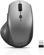 LenovoThinkBookMediaMouse(6-buttons,2.4GHzwirelessconnection,Dedicatedvolume+/-buttonsforcontrollingmedia,Ergonomicright-handeddesignwiththumbrest)