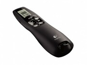 "PresenterLogitechR700,Redlaser,6buttons,LCDdisplaywithtimer,Range:30m,2.4Ghz,2xAAA.