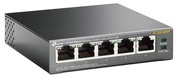 TP-LINKTL-SG1005P,5-PortGigabitDesktopPoESwitch,5GigabitRJ45portsincluding4PoEports,56WPoEPowersupply,steelcase
