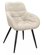 ScaunDaisy~BeigeVelvet+BlackLegs