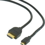CableHDMI(micro)CC-HDMID-6,1.8m,HDMImaletomicroD-male,Blackcablewithgold-platedconnectors,Bulkpackage