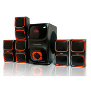 DialogProgressiveAP-555BLACK-5.1,40W+5*12WRMS,USB+SDreader,FMрадио,беспроводнойпультДУ