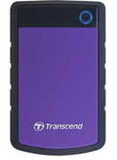 500GB(USB3.0)2.5"Transcend"StoreJet25H3P",RubberGrey/Violet,Anti-Shock,OneTouchBackup