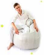 BeanBagBecauseCrocodileXXLWhite