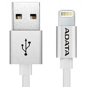 Sync&ChargeLightningcableADATA,Silver,AppleMFicertified,100cm,Aluminum,Braided,HighQuality
