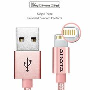 Sync&ChargeLightningcableADATA,RoseGold,AppleMFicertified,100cm,Aluminum,Braided,HighQuality