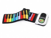 HELMETBluetoothRollupPiano37Coloredkeys.Rainbowcolor