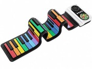 HELMETBluetoothRollupPiano37Coloredkeys.Rainbowcolor