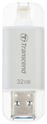 32GBUSB3.1TranscendJetDiveGo300,Sliver,USBflashdrivewithLightningOTG(On-The-Go),Lightning:upto20MB/s/USB3.1Gen1:upto130MB/s,AppleMFiCertifiedLightning,supportJetDriveGoApp,One-touchbackup,Plastic