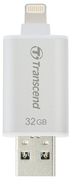 32GBUSB3.1TranscendJetDiveGo300,Sliver,USBflashdrivewithLightningOTG(On-The-Go),Lightning:upto20MB/s/USB3.1Gen1:upto130MB/s,AppleMFiCertifiedLightning,supportJetDriveGoApp,One-touchbackup,Plastic