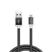 Sync&ChargemicroUSBcableADATA,Black,100cm,Aluminum,NylonBraidedjacket,HighQuality,Reversibledesign