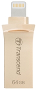 64GBUSB3.1TranscendJetDiveGo500,Gold,USBflashdrivewithLightningOTG(On-The-Go),Lightning:upto20MB/s/USB3.1Gen1:upto130MB/s,AppleMFiCertifiedLightning,supportJetDriveGoApp,One-touchbackup,Metal