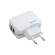 PlatinetPLCU2WWALLCHARGER2xUSB3,4A+microUSBcable1mWHITE