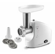 MeatGrinderEsperanzaPATEEKM021600W,stainlesssteelknifeforlongtimeuse,metalspiraldrive,3discswithdifferentdiameterholes(2,7mm,4mm,8mm),nozzleformakingsausages,nozzleformakingkebbe,white