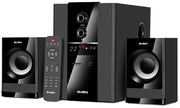 SVENMS-1821Black,2.1/20W+2x12WRMS,FM-tuner,USB&SDcardInput,DigitalLEDdisplay,remotecontrol,allwooden,(sub.3.9"+satl.3.15")