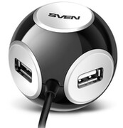 "USB2.0Hub4-portSVEN""HB-444"",Silver-Black-http://www.sven.fi/ru/catalog/usb_hubs/hb_444.htm"