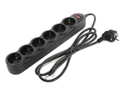 SvenSF-06L,6Sockets,5.0m,BLACKflame-retardantmaterial