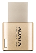 64GbUSB3.1(Type-A/Type-C)FlashDriveADATA,UC350,golden(Read-100MB/s,Write-30MB/s)