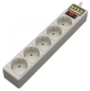 SurgeProtector5Sockets,1.8m,SvenOptimaBase,GREY,flame-retardantmaterial