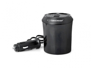 Carcigarettelightersocketsplitter+Charger-EsperanzaEZ125,2xUSB-5V/1A,Input:120/240V,Black