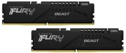 64GB(Kitof2*32GB)DDR5-5600KingstonFURY®BeastDDR5EXPO,PC44800,CL40,2Rx8,1.25V,Auto-overclocking,AsymmetricBLACKlow-profileheatspreader,AMD®EXPOv1.0andIntel®ExtremeMemoryProfiles(Intel®XMP)3.0.