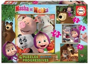 ПазлEducaProgressivePuzzlesMashaandTheBear12+16+20+25