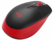 "WirelessMouseLogitechM190Full-size,Optical,1000dpi,3buttons,Ambidextrous,Red."
