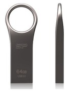 16GBUSB3.0FlashDriveSiliconPower"JewelJ80",Titanium,MetalCase,KeyRing(R/W:81/6MB/s)