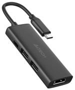 DockingStationA4Tech4-IN-1,HDMI,USB3.0,USB2.0,TypeC,PD100W,Aluminum,AshGrey