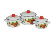 Наборкастрюль(2л/3л/5,5л)КлубничнаяСтальэмаль1KA191M-2