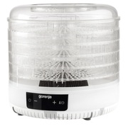 FruitDryerGorenjeFDK500GCW,380W.5sections.volumeofsections17.5L.35-70°С,timer,white