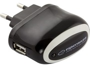 EsperanzaEZ111USBTravelCharger,INPUT110/240V,1xUSBcharger5V/1A,Black