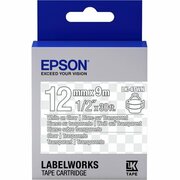 TapeCartridgeEPSON12mm/9mLK4TWNClearWhite/Clear,C53S654013