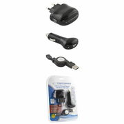 EsperanzaEZ116ChargerSet3in1,USBCar&TravelerCharger