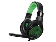 MARVO"H8323",GamingHeadset,Microphone,40mmdriverunit,Volumecontrol,Adjustableheadband,2x3.5mmjack,cable1.8m,Black-Green