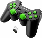 GamepadWirelessEsperanzaGLADIATOREGG108GGreen,vibrationGamePad,16buttons,2sticks,Ergonomicdesign,2modes(analoganddigital),Softsw