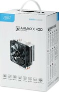 DeepcoolGAMMAXX400,Socket2011/1366/1155/775&FM1/AM3/AM2+,upto130W,120х120х25mm,fanwithblueLED,900~1500rpm,21.4~32.1dBA,60.3CFM,4pin,PWM,HydroBearing,4heatpipesdirectcontact