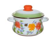 Кастрюляцил.5.5лЦветочнаяСтальэмаль1RD221M-4
