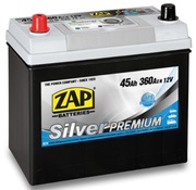 АккумуляторZAP45AhSilverPremiumJapanCars+лев