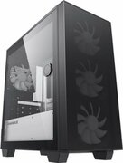 CasemATXGAMEMAXAeroMiniECO,w/oPSU,4x120mm,FrontMesh,TG,USB3.0,Black