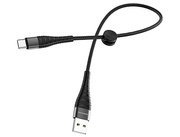 BorofonecableBX32MunificentchargingdatacableforType-C0.25Mblack(712028)