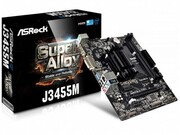 МатеринскаяплатаASRockJ3455M(CeleronAPOLLOLAKEQuad-CoreJ3455/2xDDR3/2xSATA3,mATX)