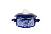 Кастрюляцил.1,5лВологодскоекружевосиняяСтальэмаль1RB161M-1