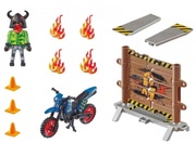 ИгровойнаборPlaymobilStuntShowMotocrosswithFieryWall(PM70553)