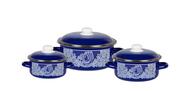 Наборкастрюль(1.5л/3л/5л)ВологодскоекружевоСтальэмаль1KB081M-2