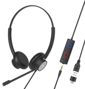 CasticufircallcenterTellurVoice420,binaural,USBJack3.5mm,negruTLL411006